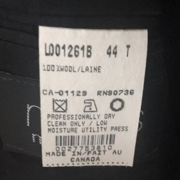 Men’s Black/Gray Houndstooth Wool Blazer 44 - Picture 5 of 6